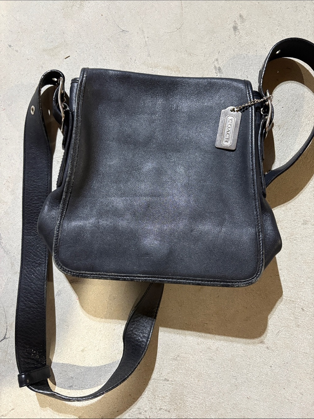 Coach Black Leather Crossbody Messenger